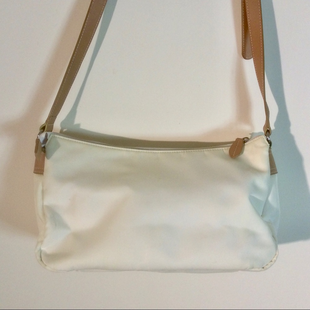 Vintage Eitenne Aigner White Baugeutte Bag Adjustable Strap Pink Pockets Purse - Picture 5 of 7